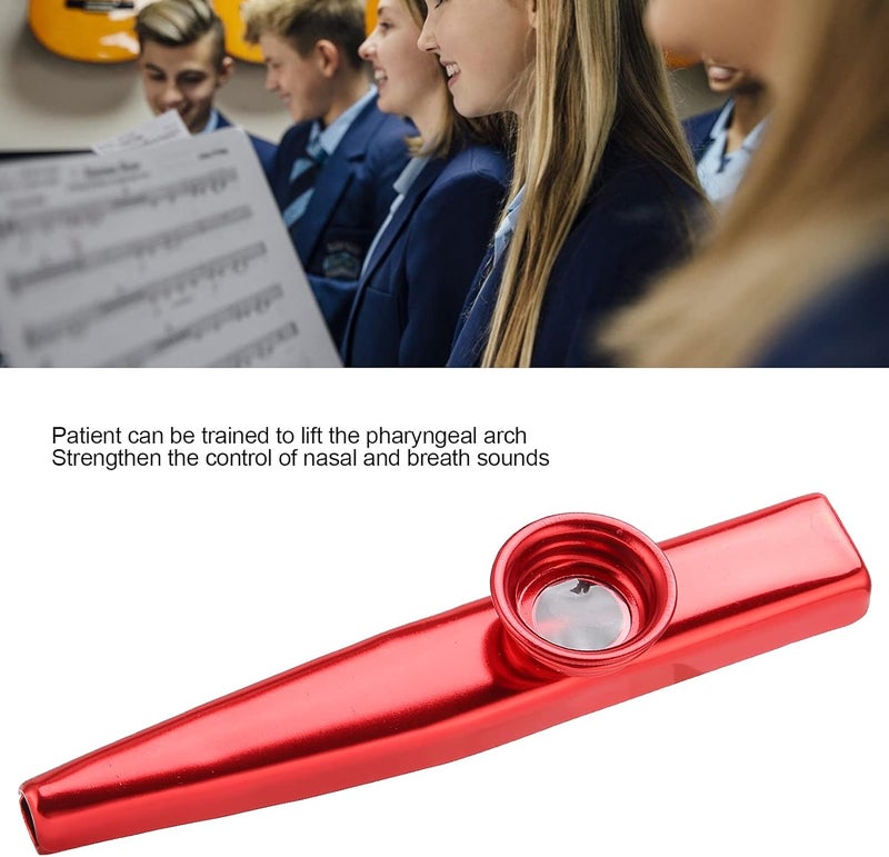 woobles Kazoo Musical Instrument, Easy To Learn Metal Tone Harmonica, Good Companion For Guitar Ukulele Violin, For Use For Music Lovers. (Red) - Image 2